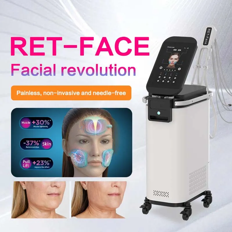 2024 Nyaste teknik PE-FACE PE EM RF Ansikte Lyftmaskin rynka borttagning Ems Face Machine för Spa Salon