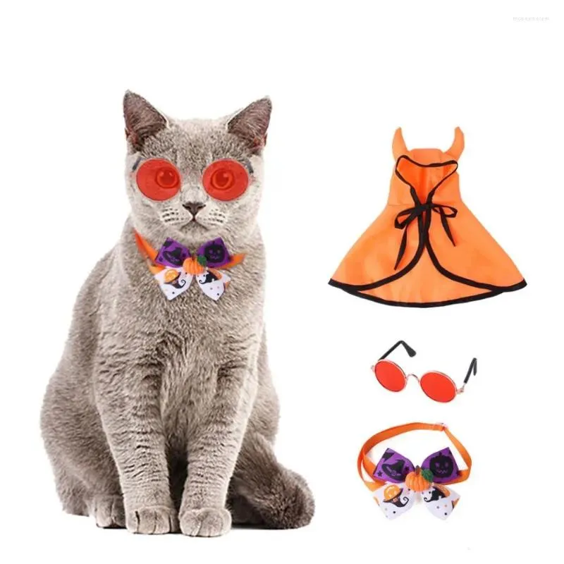 Katzenkostüme, Baumwolle, Hundehorn-Umhang, bequem, weich, für Halloween, Haustier, Polyester, Orange, Cosplay, Weihnachtsfeier