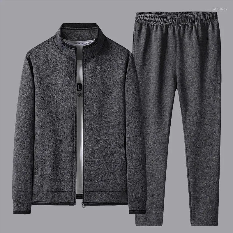 Survêtements pour hommes automne ensemble de sport d'âge moyen et âgé pour les loisirs