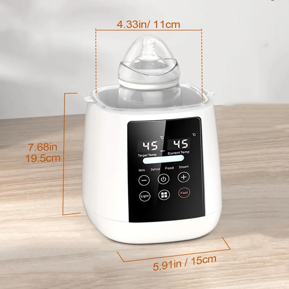 Nascido Baby Feeding Bottle mais quente esterilizadores com timer controle de temperatura Controle de alimentos Aquecedores de leite garrafa esterilizador 240125