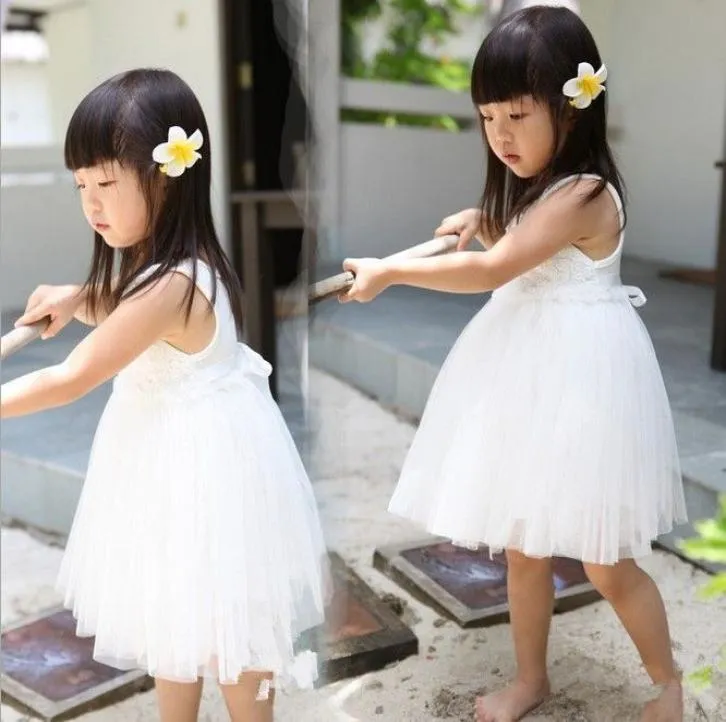 Kızlar Giysileri Yaz Moda Koreli Bir Çiçek Çiçek Prenses Şifon Elbiseleri Çocuklar039S Giyim 3T - 7T Kız Tutu Elbiseler MXZ4496670