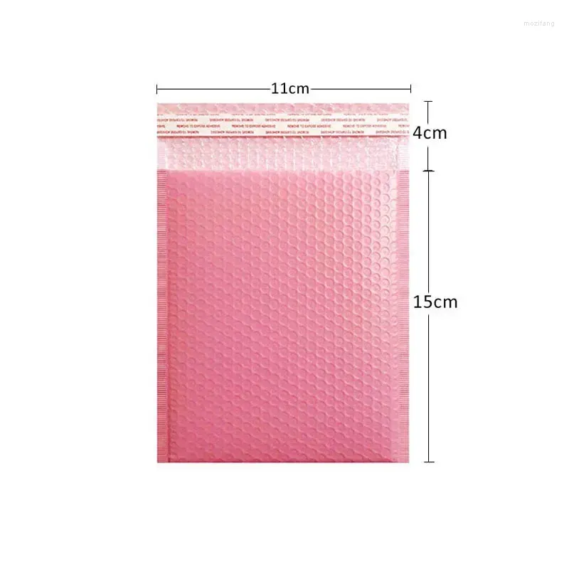 Sacos de armazenamento 10 envelopes de correspondência de bolha rosa auto-selados acolchoados com pacotes de presente de mailers