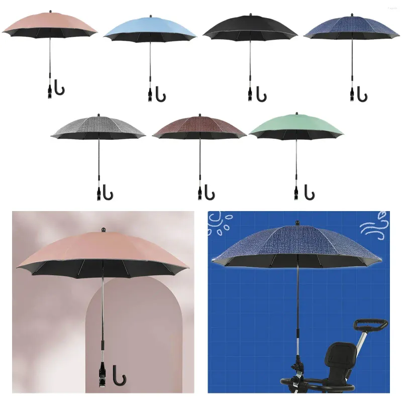 Raincoats 360 Degree Stroller Sun Shade 85cm Baby Parasol Umbrella Clip On For Bike Beach Chairs Trolley Pram