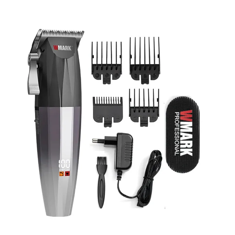 WMARK NG-222 Professional Rechargeable Hair Clipper Hair Cutting Machine LCD Display Hair Clippers Trimmer 240131