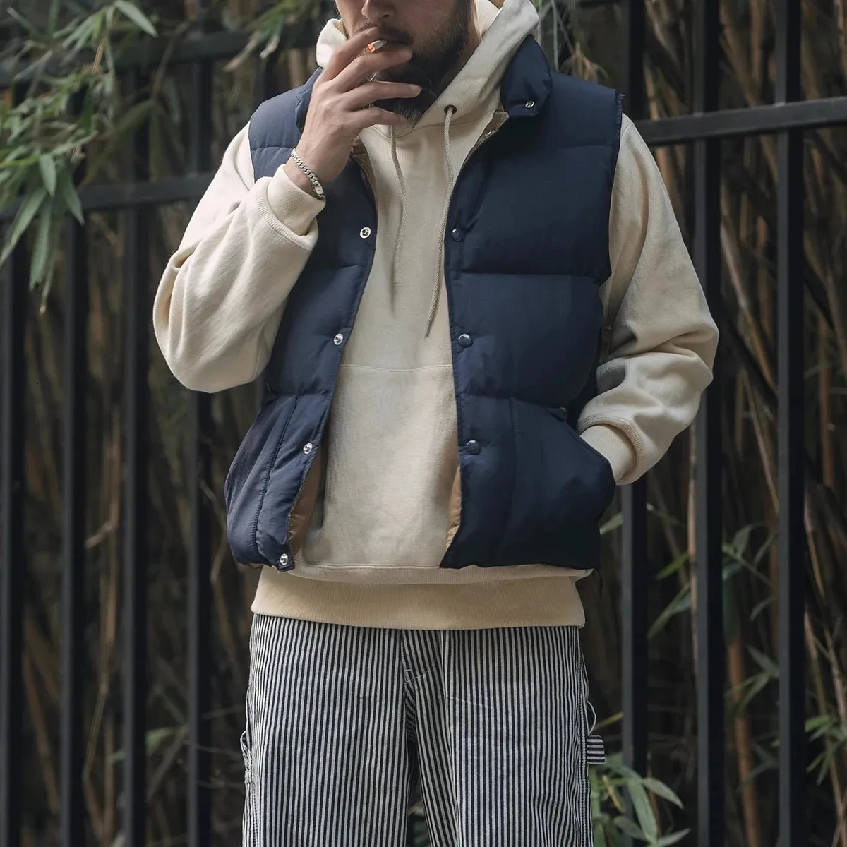 Retro Vest | Mens 1980s Style Outdoor Puffer Jacket In Down