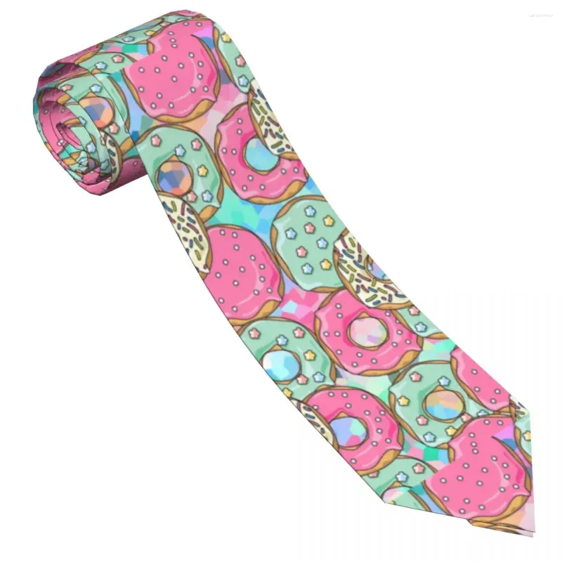 Bow Ties Donut Cartoon Tie Cute Funny Neck For Male Wedding Quality Collar Custom Necktie Accessories