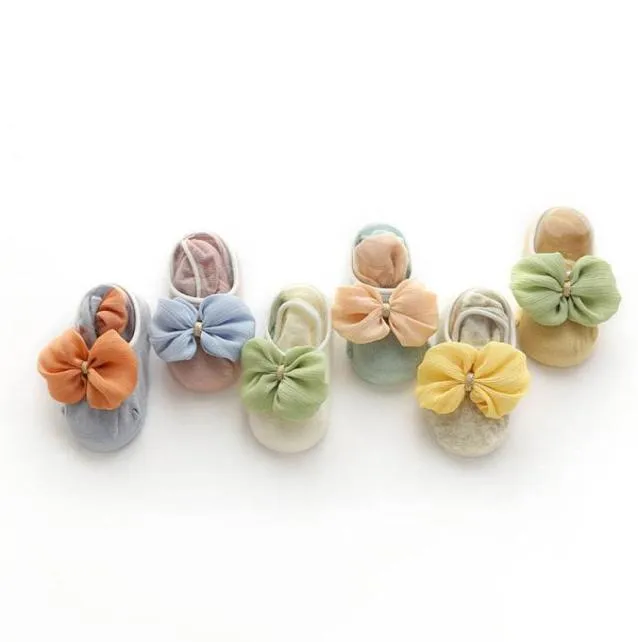 Nouveau 2020 printemps été dentelle arcs bébé chaussettes princesse nouveau-né chaussettes coton filles mignonnes chaussettes enfant en bas âge chaussette bébé fille vêtements B3326079595