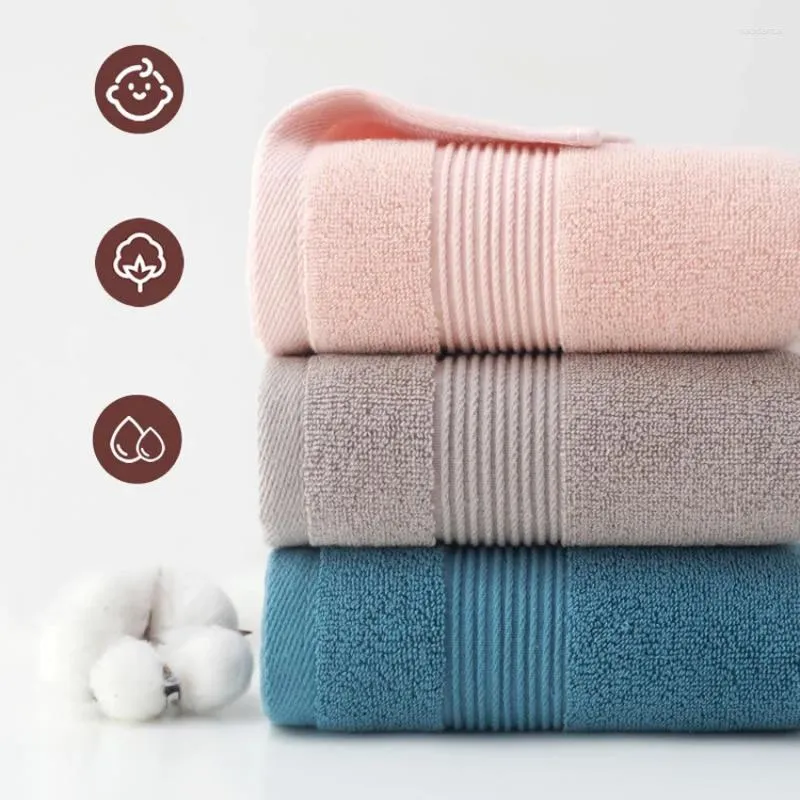 Towel Jacquard Face Solid Color Cotton Towels Soft Thick For Home Bathroom Spa Adults Kids Swim Toalla Serviette