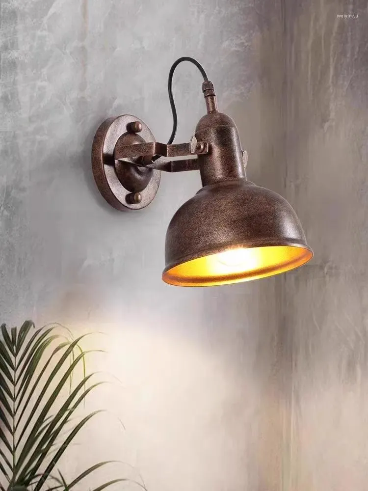 Vägglampor retro industriell stil utomhus vattentät lampa amerikansk ingångsdörr balkong korridor gång