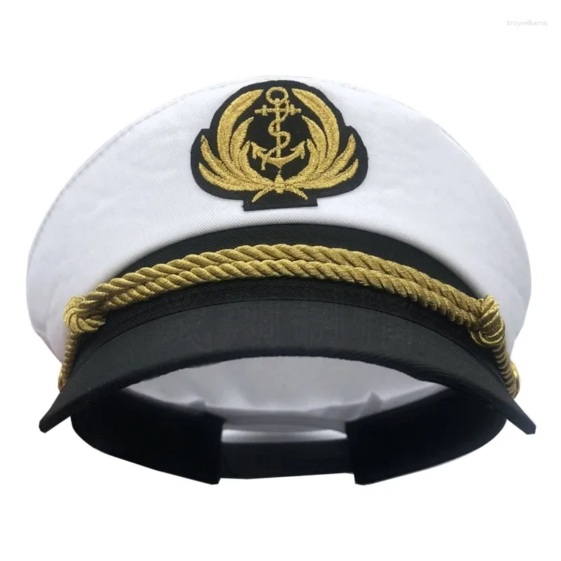 베레츠 해군 해양 모자 요트 선장 세일러 의상 남자 모자 비니 제독 공식적인 드레스