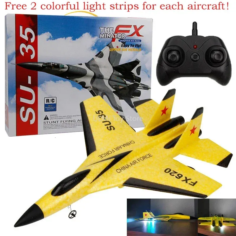 SU35 RC Zdalne sterowanie samolotem 24G Fighter Hobby Płaszczyzna szybowca EPP Piana Pianowa Zabawna ładowanie ciasto 240131