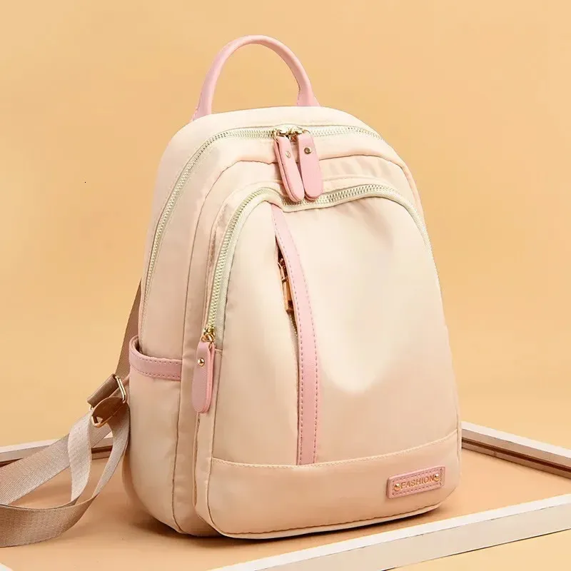 Zaino in colore a contrasto per donna Borse da scuola di grande capacità Zaino da viaggio Oxford impermeabile per adolescenti Zaino per ragazze Bolsa 240130