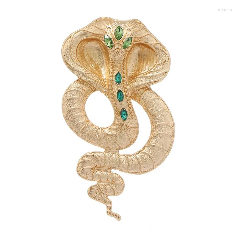 Broches Rétro alliage serpent broche couleur or cristal animaux épinglettes pour femmes et hommes mode Corsage luxe bijoux accessoires