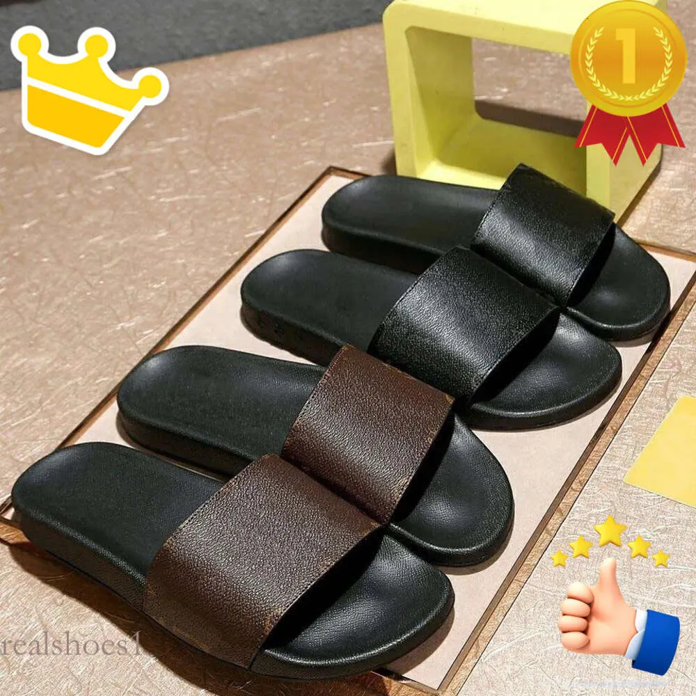 Box Sandals With Slippers Slides Casual Shoe Flat Slide Designer Men Women Slipper Flip Flop Brand Lightweight House Black Sandals