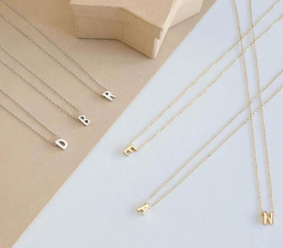 Silver Gold Color 26 Initial Letter Choker Necklace For Women Personalized Pendant Necklace Summer Jewelry Accessories8836735