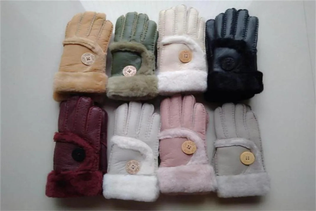 Hoogwaardige vrouwen wollen handschoenen lederen handschoenen winter dames039s warme handschoenen8667101908115333
