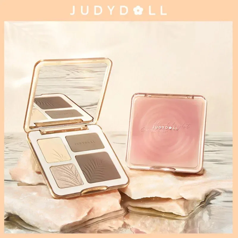 Judydoll Highlighter Make-up-Palette Gesicht Anhaltender Glanz Erhellen Kontur Schimmer Mattes Pulver 3D Nase Schatten Kosmetik y240202