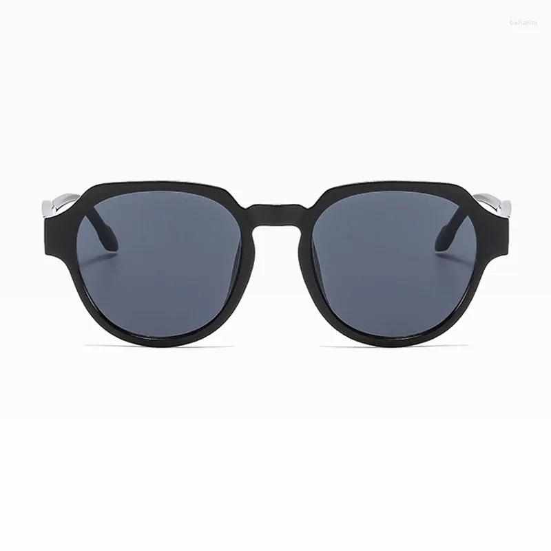 Sunglasses Fashion Retro Round 2024 UV400 Anti UV Large Frame Elliptical Design Sun Glasses Female