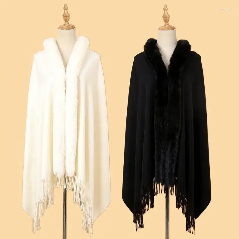 Женские шарфы, зимние пончо с кисточками, теплая толстая накидка, шали из пашмины, длинный шарф, аксессуары180, 70 см