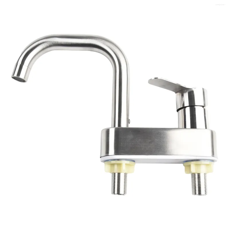 Bathroom Sink Faucets 1pc 2 Holes Single Handle Basin Faucet Replacement Ceramic Valve Cold And Mixer Tap Supplies Kitchen