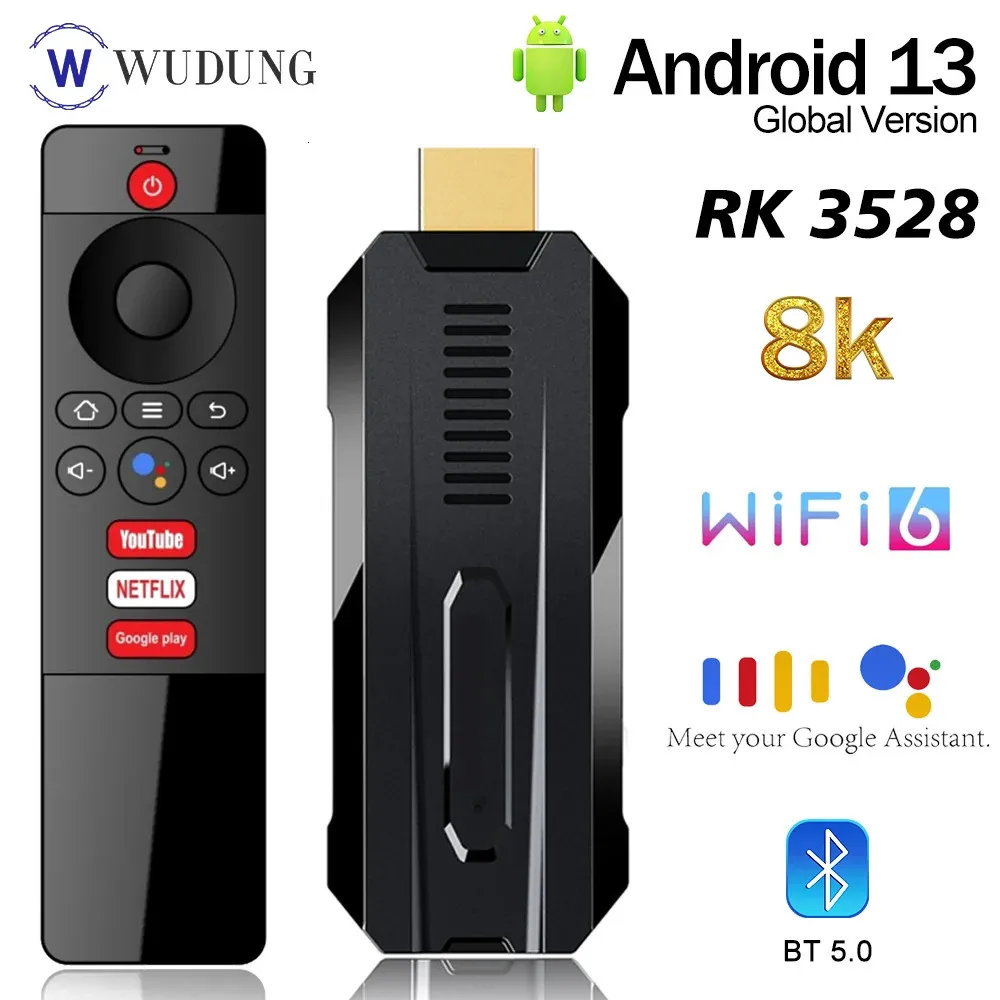 Mini RK3528 TV Stick Android 130 Wifi 6 Smart Box ATV 24G5G Dual WiFi 8K HD Set Top BT50 Mediaspeler 240130