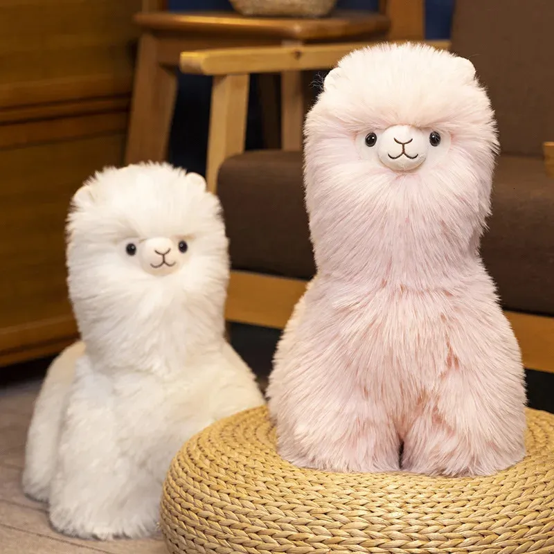 Kawaii fofo alpaca llama brinquedos de pelúcia bonito animal de pelúcia bonecas macias crianças travesseiro crianças presente de aniversário bebê meninas decoração do quarto 240202