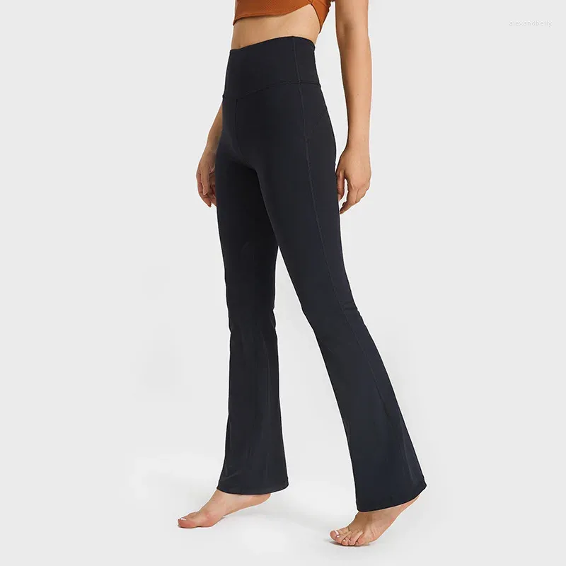 Pantalon actif, ensemble de Yoga hautement élastique pour femmes, avec haut court Sexy micro-évasé et vêtements de sport assortis
