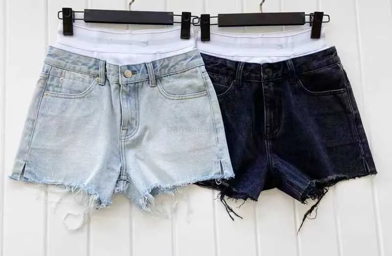 Brief Drucken Kurze Jeans Frauen Hohe Taille Shorts Frühling Sommer Sexy Hosen Mode Atmungsaktive Hose