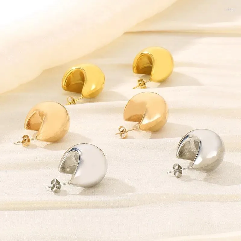 dangle earringsステンレス鋼女性のためのチャンキーフープヴィンテージゴールドカラージオメトリウォータードロップレットシンプルパーティージュエリー