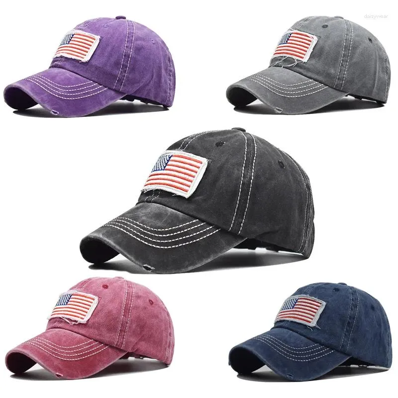 Ball Caps Baseball Capoutdoor Sport Cap Hat Woman USA American Flag Znak Sprężyny jesienne czapki do szlifowania wielokolorowego