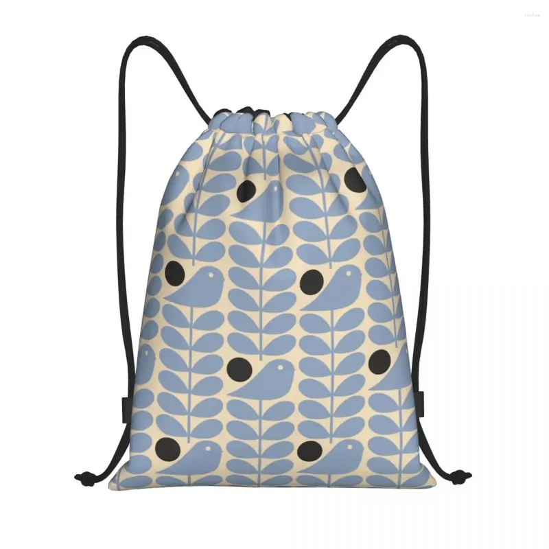 Shopping Bags Orla Kiely Early Bird Drawstring Men Women Portable Gym Sports Sackpack Scandinavian Floral Storage Backpacks