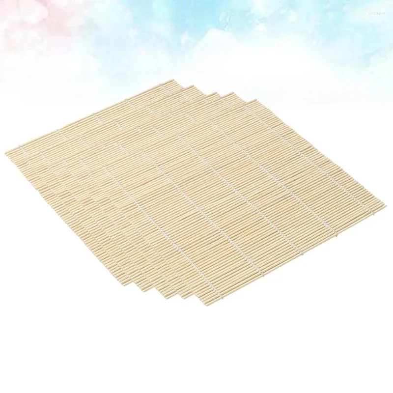 Ensembles de vaisselle 5pcs Sushi en bambou faisant l'outil de tapis roulant de rideau pour le restaurant à la maison