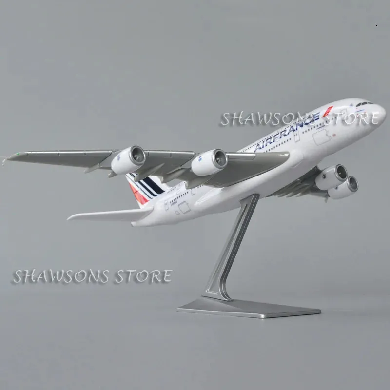 1 250 Skala Model Plane Toy Airbus A380 Aerobus Air France Airliner Aircraft Miniature Replica Airplane 240131