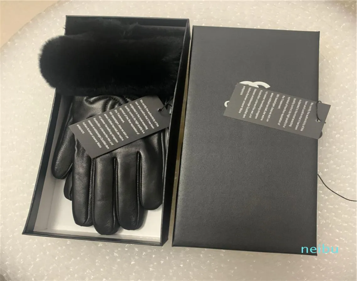 Gants d'hiver à la mode pour femmes, écran tactile, poils de lapin, peau chaude, 5747145