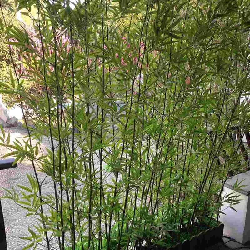 Dekorativa blommor falska bambublad simulerade grenar hushållens prydnadsgröna bröllopsdekorationer