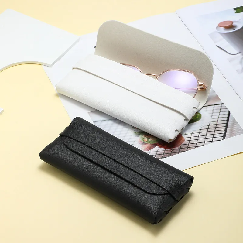 Glasses Case Women Leather Soft Glasses Bag Eyeglasses Case Protective Cover Portable Sunglasses Box Reading Eyeglasses Box New