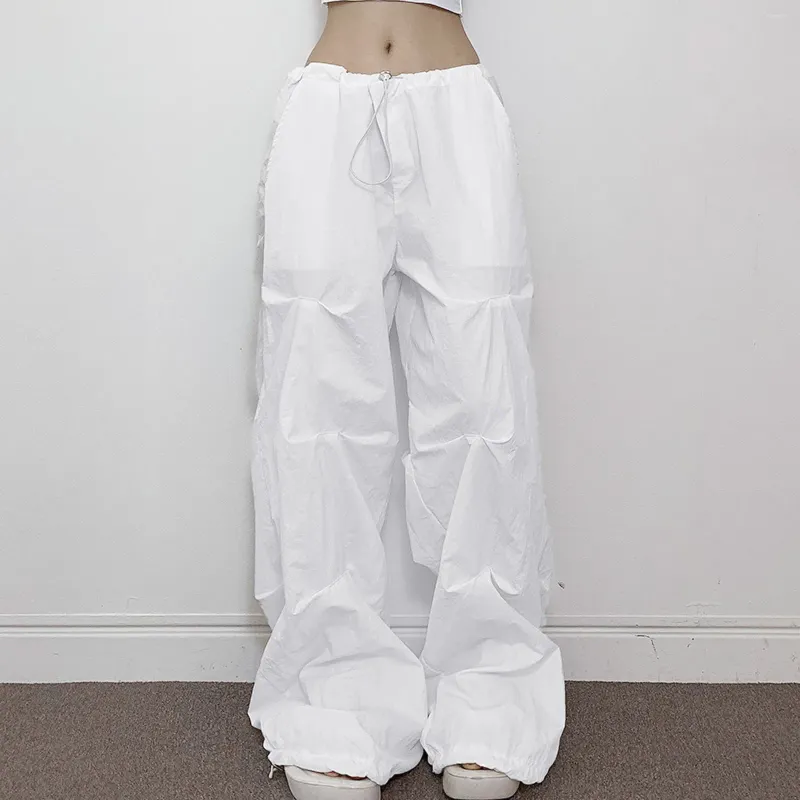 Pantalones de mujer Yoga con correa de múltiples bolsillos vestido de trabajo recto de cintura baja informal suelto para mujer bolsillos