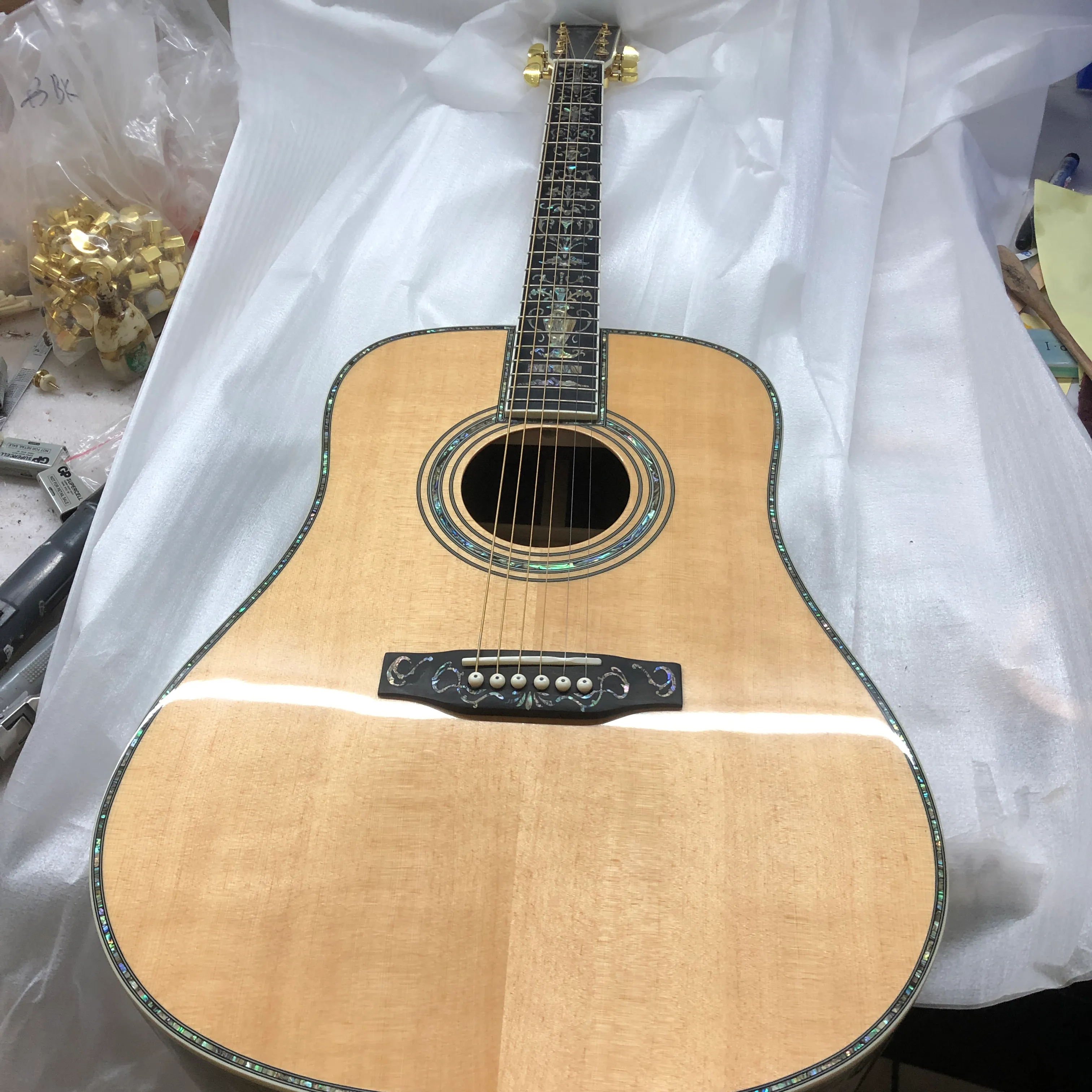 Acoustic Guitar 41Inch 6Strings All Soild Mahogany Wood Rose Fingerboard Support Customization freeshippings