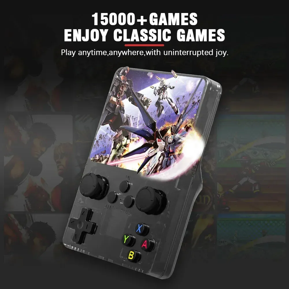 Console Portatile Retrò R36 Ultra 128GB – Schermo HD 4”, Memoria Integrata Per Centinaia Di Giochi, ABS Robusto, Colori Nero, Bianco E Viola, Per Adulti E Appassionati