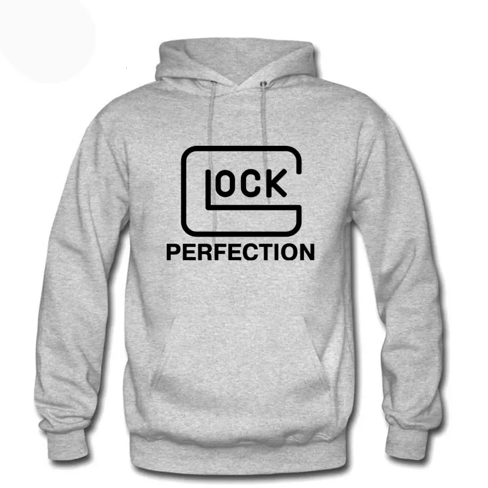 Glock Perfection Shooting Hoodie Unisex style Crewneck Sweatshirt Mens Hoodies Tracksuit Warm Fleece Clothes Sweat Homme 240202