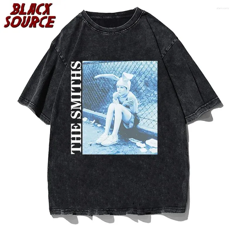 Men's T-skjortor Vintage The Smiths X Gummo Collab Morrissey Larry Clark Shirt Reprint Mens T-shirts Kort ärm O-Neck Cotton