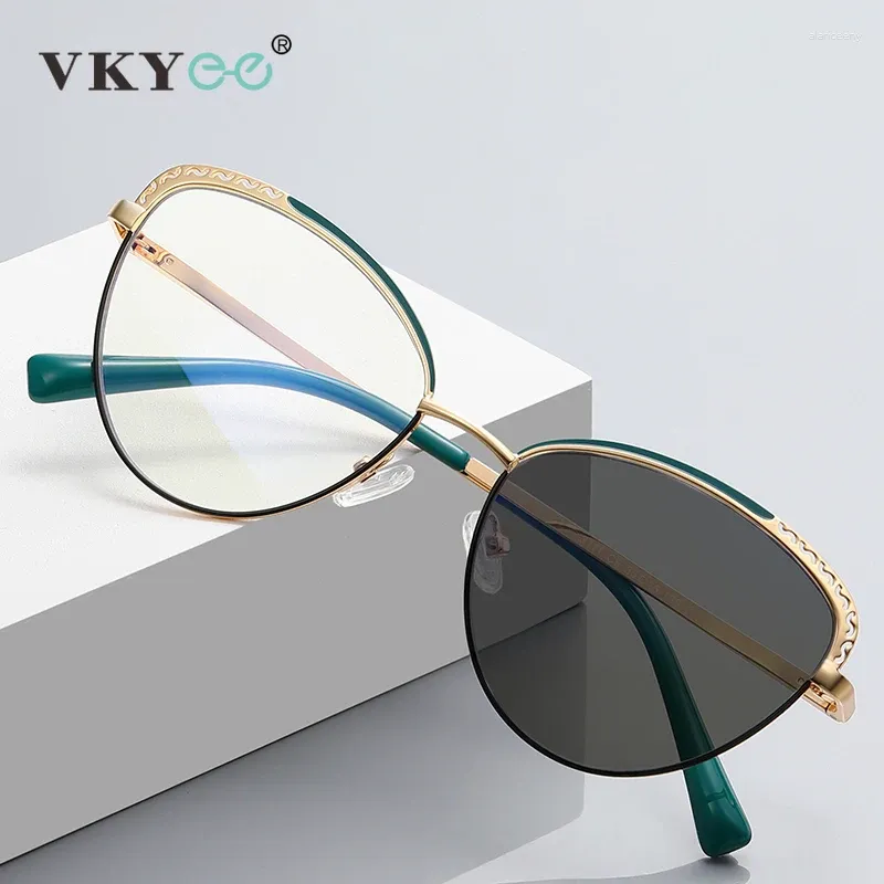 Okulary przeciwsłoneczne VKYEE Butterfly Ramka moda moda czytanie okularów przeciw niebieskie światło konfigurowalna recepta pochromic 3111