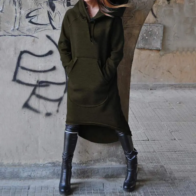 Knee-Length Casual Pullover Hooded Sweatshirt Dress with Pockets for Women  from Dhgate Basic & Casual Dresses - price 45.9
