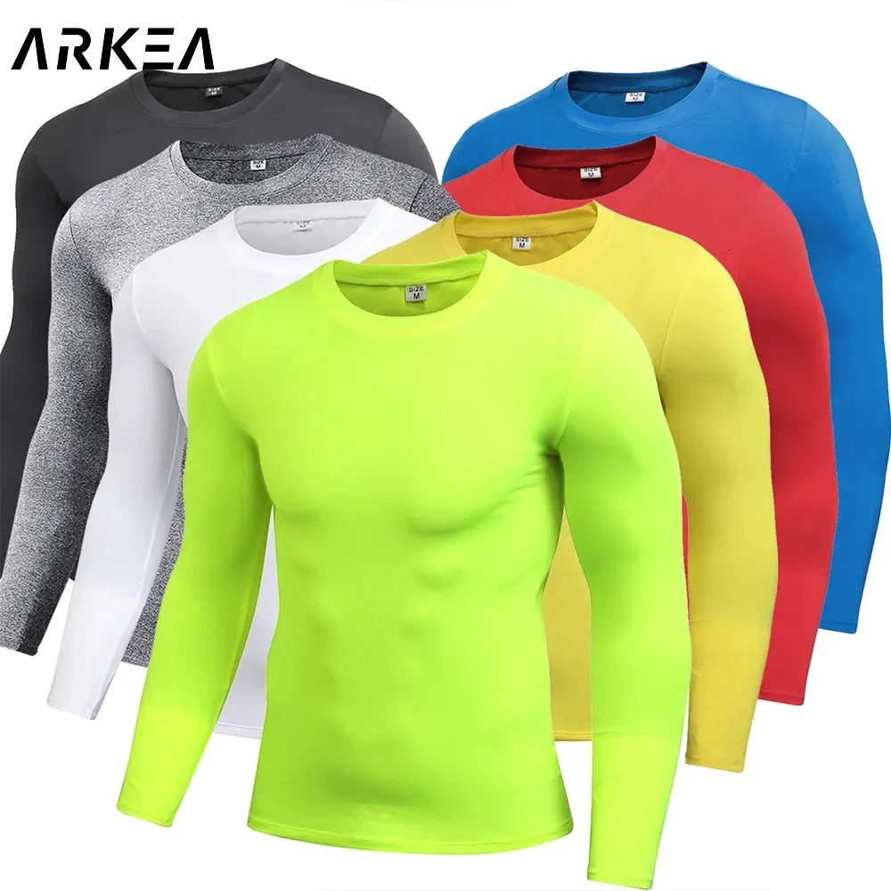 Sports Compression Shirt Man Basketball Fitness Quick Dry Gym Tshirts Men Long Sleeve Running Elastic Training Tights Workout 240201