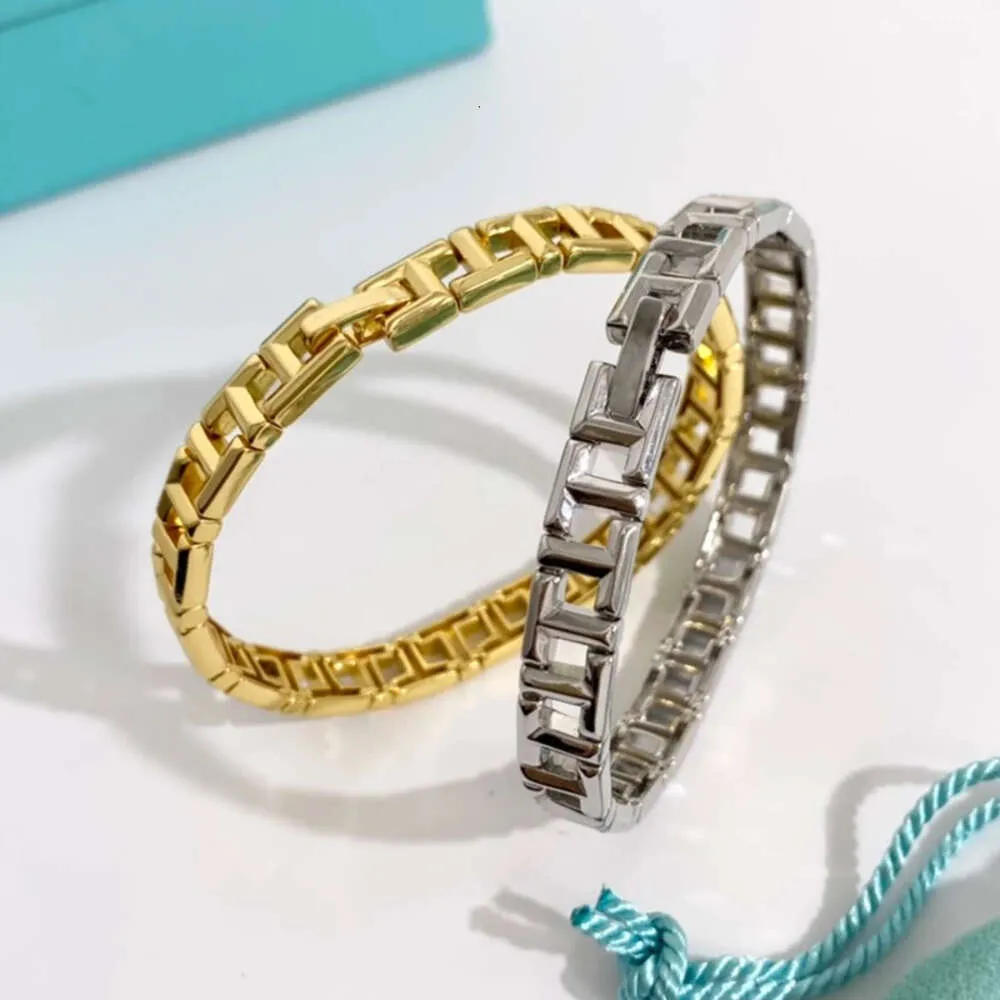 Bracelet de luxe série t, véritable étroit, or Rose, argent, Style tricolore, modèles simples pour femmes