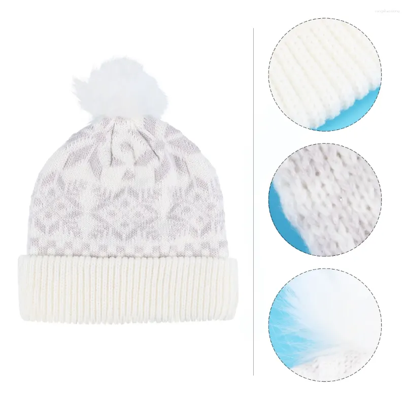 Bérets Bonnet en laine tricoté chapeau chaud femmes bonnet chapeaux fil Miss cadeaux de noël hommes