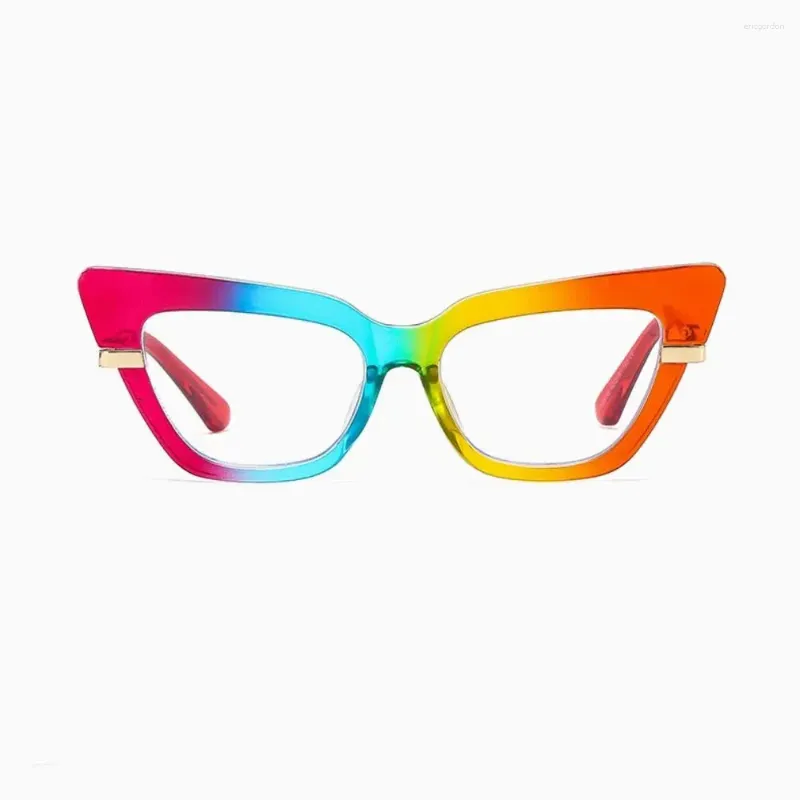 Sunglasses Computer Trendy Eyewear Cat Eye Women Glasses Frame Anti Blue Ligth Spectacles Frames Decorative Eyeglasses