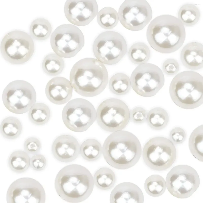 Charm Bracelets Round Pearls Beads Loose Spacer Faux Pearl DIY With Holes For Jewelry Making Vase Fillers