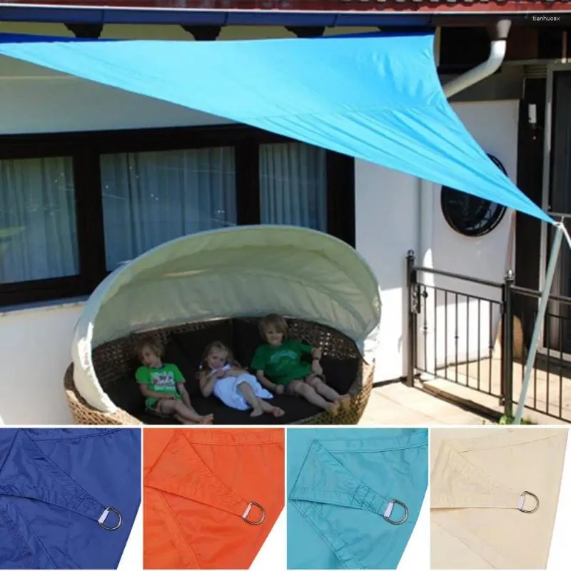 Namioty i schroniska Słońce Sail Triangle Wodoodporny UV Poliester Oxford Cloth Garden Pando Sand UV Block Canopy Markid Outdoor