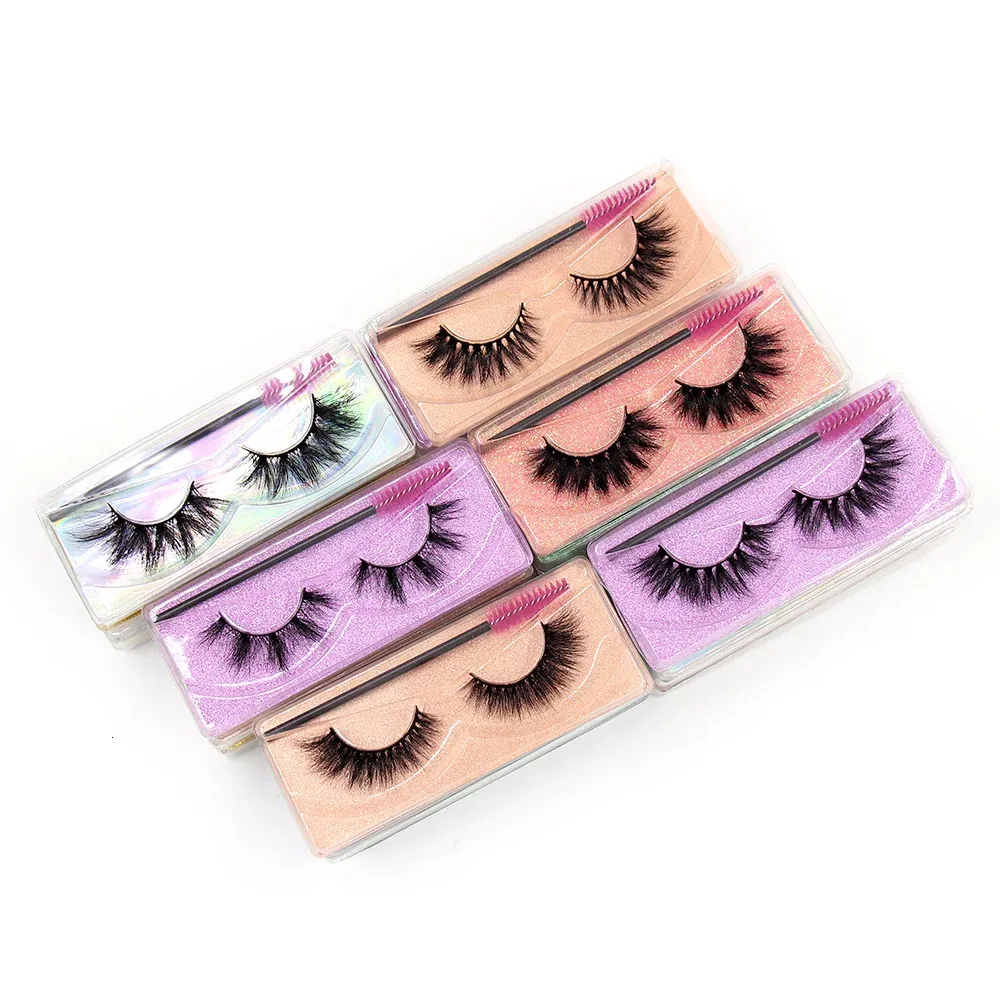 LEHUAMAO 100 paires de maquillage faux cils 3D vison cils 100% sans cruauté cils dramatiques réutilisables cils naturels en gros 240126